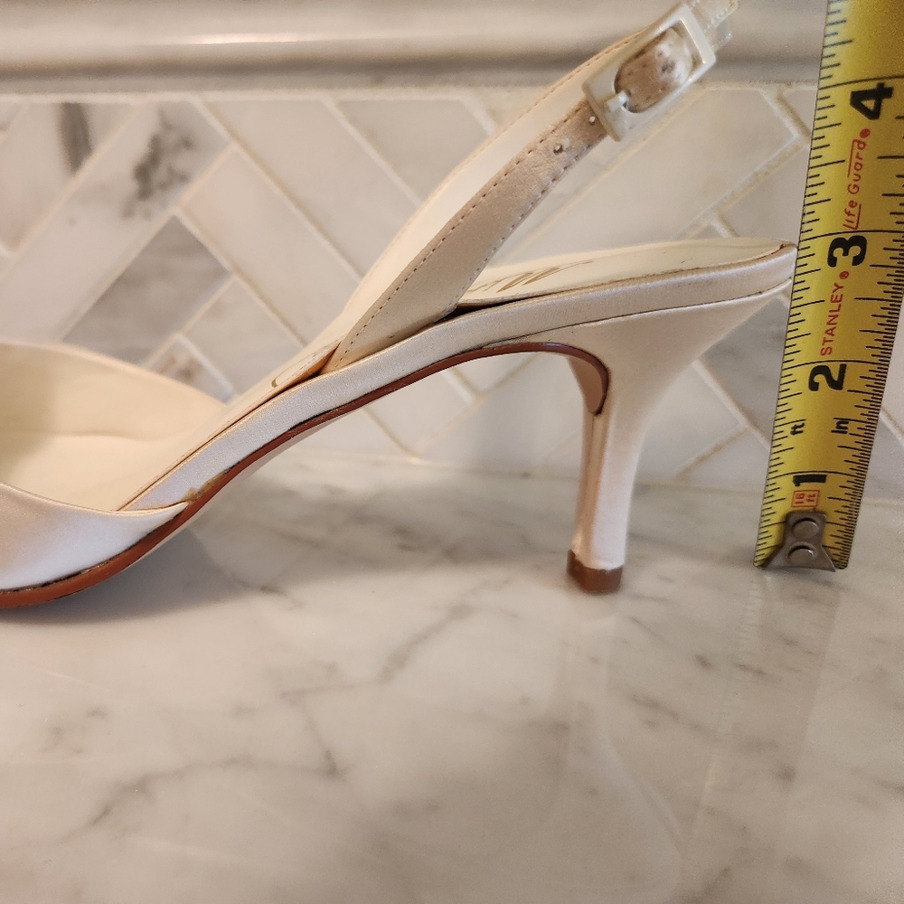 Michaelangelo - Womens Ivory Bridal Satin Shoe - New - Picture 11 of 12